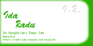 ida radu business card